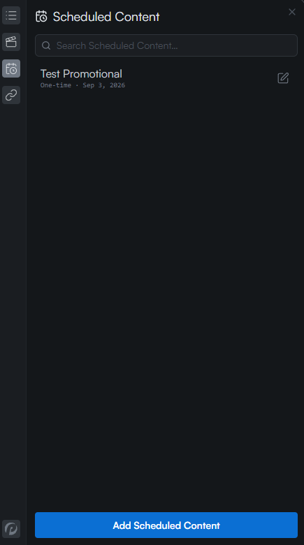 Scheduled Content